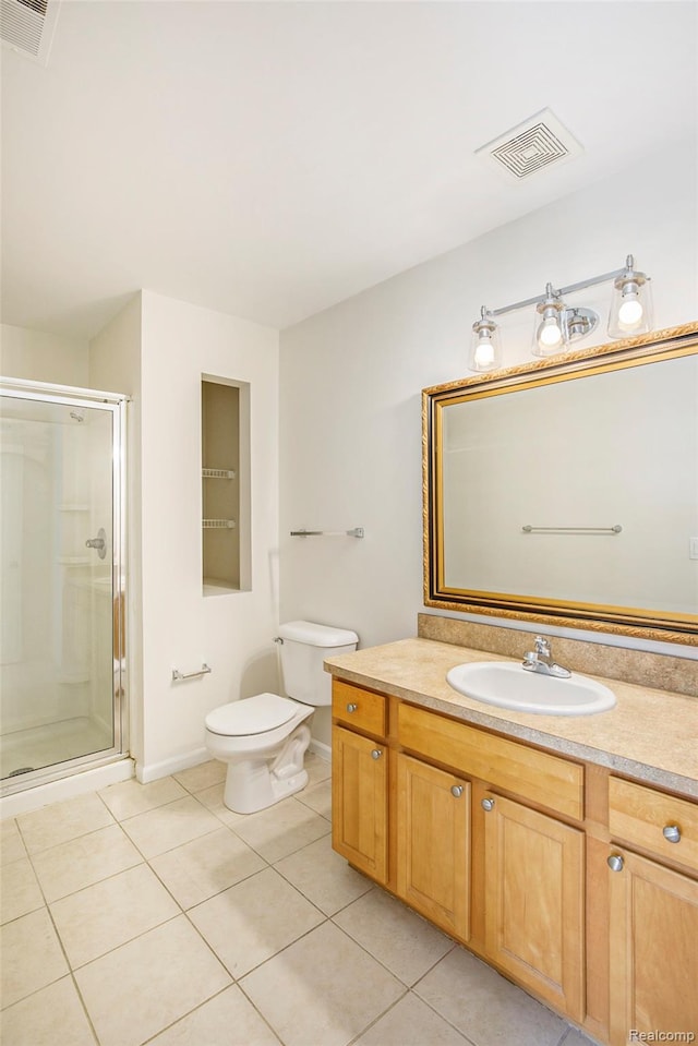 12129 Hidden View Ct, Utica, MI 48315 - full bathroom with tile patterned floors, vanity, and a shower stall