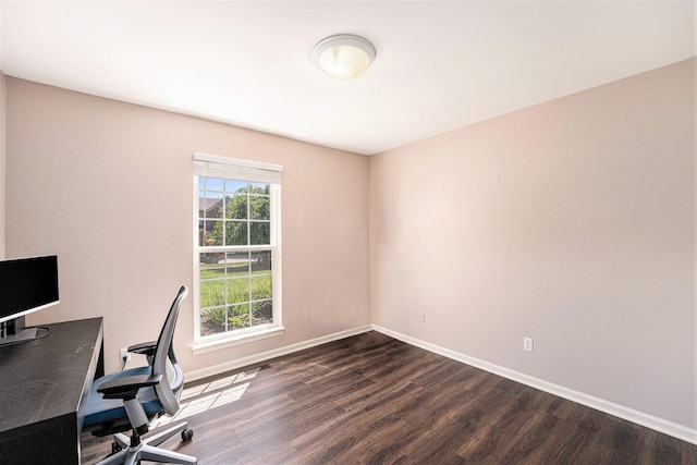 8191 Creekside Dr, Westland, MI 48185 - unfurnished office with dark wood finished floors