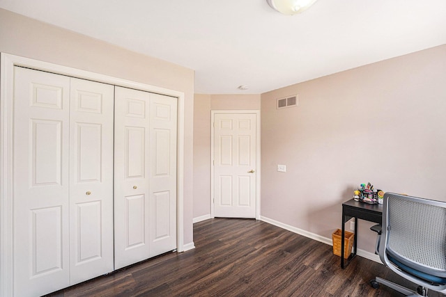 8191 Creekside Dr, Westland, MI 48185 - home office featuring dark wood-style floors and baseboards
