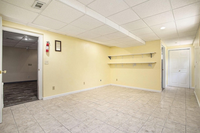 8520 Pennfield Rd, Battle Creek, MI 49017 - spare room with a drop ceiling, light tile patterned floors, and recessed lighting