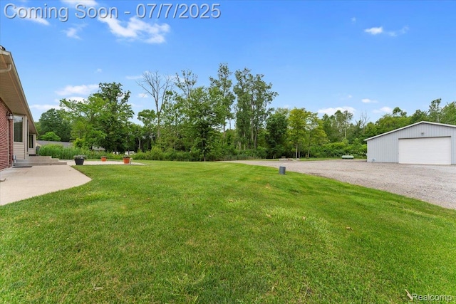 22069 Inkster Rd, Flat Rock, MI 48174 - view of grassy yard featuring a garage and an outdoor structure