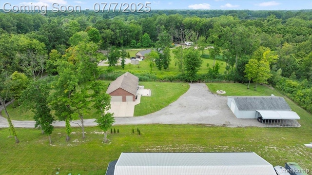 22069 Inkster Rd, Flat Rock, MI 48174 - view from above of property with a forest