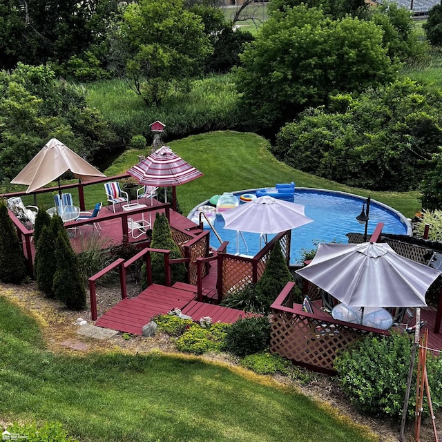 331 S St, Ortonville, MI 48462 - drone / aerial view