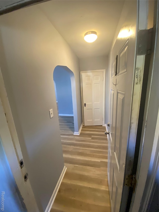 1112 Minnie St, Port Huron, MI 48060 - corridor featuring arched walkways and light wood-style flooring