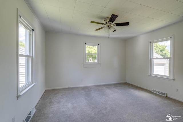 917 E 8th St, Monroe, MI 48161 - spare room with carpet floors and ceiling fan