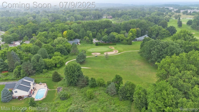1478 Courtney Ct, Hartland, MI 48353 - aerial overview of property's location with a pool area