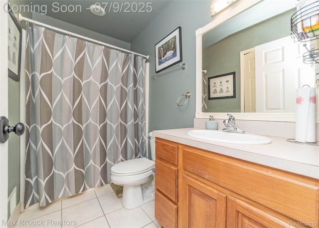 1478 Courtney Ct, Hartland, MI 48353 - full bath with tile patterned floors, vanity, and curtained shower