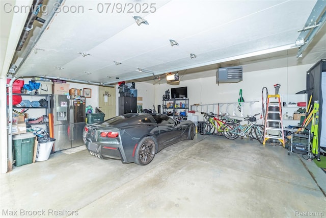 1478 Courtney Ct, Hartland, MI 48353 - garage featuring a garage door opener and a heating unit