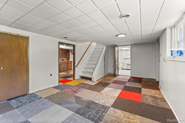 785 Tromley St, Inkster, MI 48141 - basement with stairway and baseboards