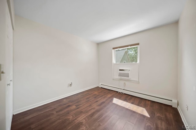 317 Clark St, Clinton, MI 49236 - unfurnished room with a baseboard heating unit, wood finished floors, and cooling unit