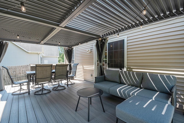 3457 Easy St, Saint Joseph, MI 49085 - deck with outdoor dining area and an outdoor hangout area