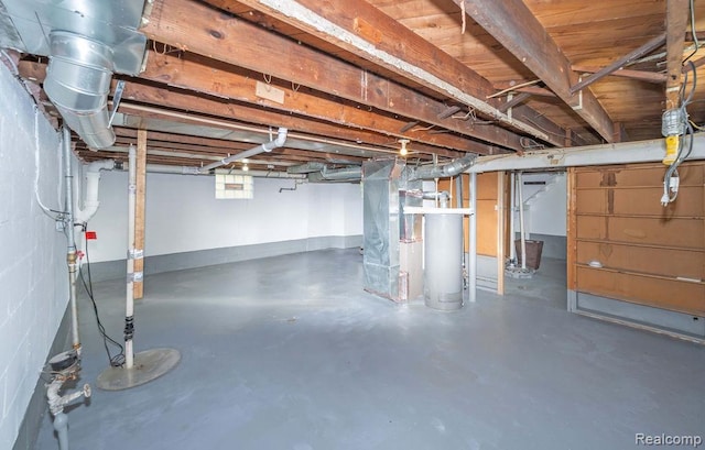 20892 Dean St, Warren, MI 48091 - basement with water heater and heating unit