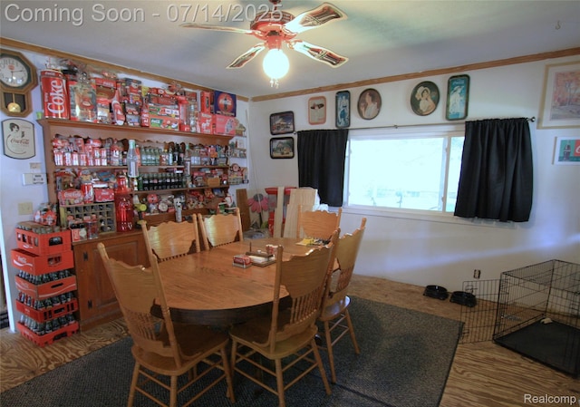 116 N Shiawassee St, Bancroft, MI 48414 - dining space with ceiling fan