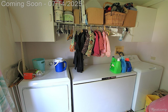 116 N Shiawassee St, Bancroft, MI 48414 - washroom with independent washer and dryer and cabinet space