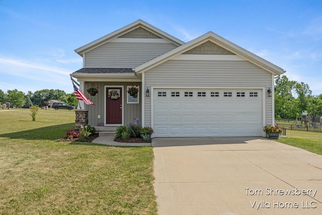 1698 Trent Ridge Ct NE, Cedar Springs, MI 49319 - view of front of home with driveway, an attached garage, and board and batten siding
