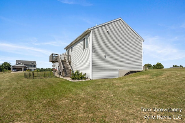 1698 Trent Ridge Ct NE, Cedar Springs, MI 49319 - view of side of property with stairs and a deck