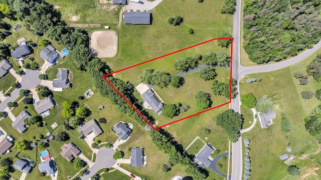 2905 E Munger Rd, Tecumseh, MI 49286 - aerial view of property and surrounding area with property boundaries highlighted