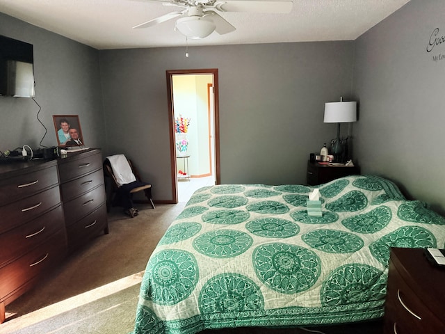11585 190th Ave, Big Rapids, MI 49307 - bedroom featuring light carpet and ceiling fan