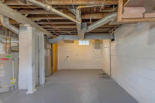 1234 Diamond Ave NE, Grand Rapids, MI 49505 - basement featuring water heater and electric panel