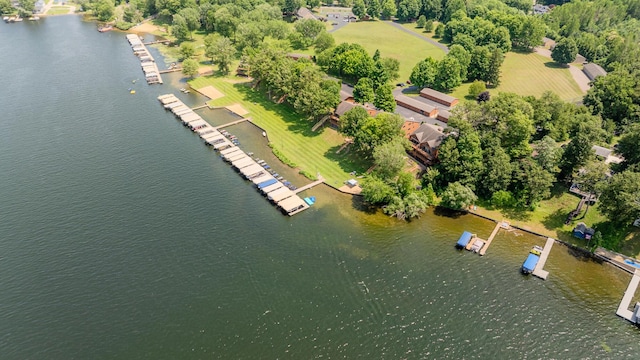5680 Woodland Ave, Watervliet, MI 49098 - aerial view of property's location with a nearby body of water and a tree filled landscape