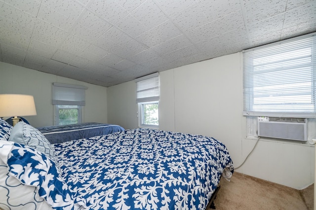 5680 Woodland Ave, Watervliet, MI 49098 - bedroom featuring carpet floors, cooling unit, and lofted ceiling