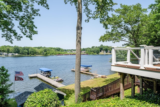 5680 Woodland Ave, Watervliet, MI 49098 - dock area featuring a water view