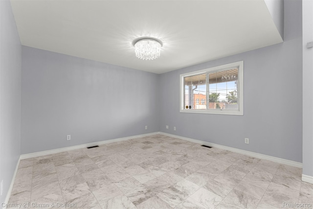 7115 Steadman St, Dearborn, MI 48126 - spare room with a chandelier and baseboards