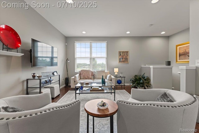 2582 Helmsdale Cir, Rochester, MI 48307 - living area featuring wood finished floors and recessed lighting