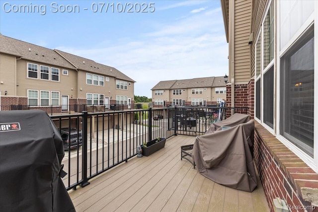 2582 Helmsdale Cir, Rochester, MI 48307 - wooden terrace with a residential view and area for grilling