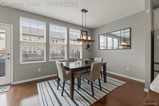 2582 Helmsdale Cir, Rochester, MI 48307 - dining space featuring wood finished floors and a chandelier