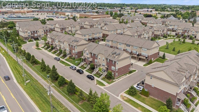 2582 Helmsdale Cir, Rochester, MI 48307 - aerial view of property's location with nearby suburban area