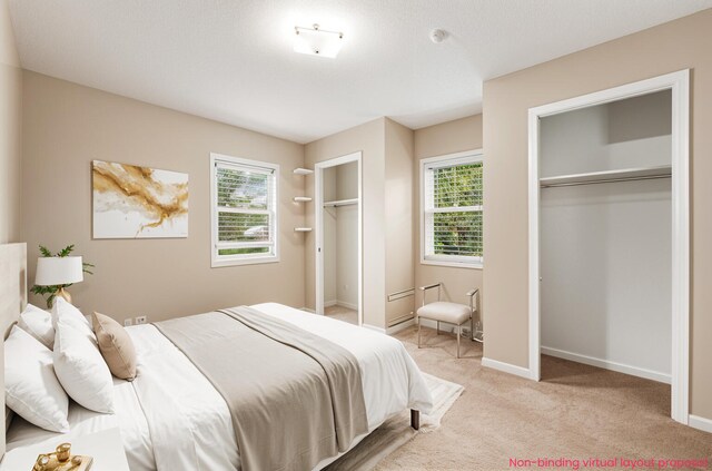 5643 Ivanrest Ave SW, Wyoming, MI 49418 - bedroom with multiple closets, light colored carpet, and multiple windows