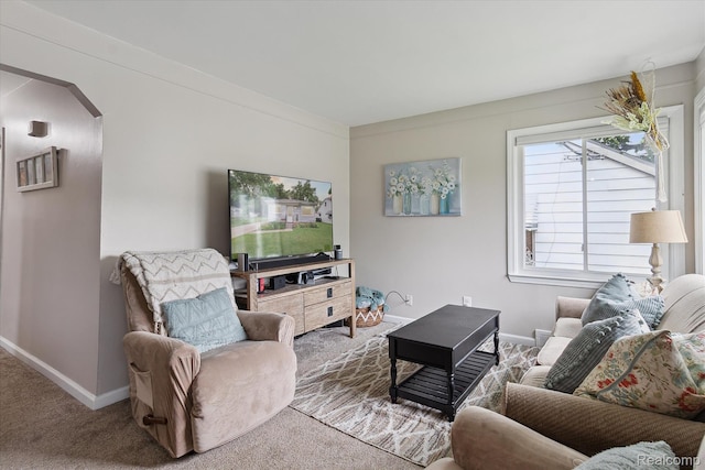 14634 Mcguire St, Taylor, MI 48180 - living area with arched walkways and carpet floors