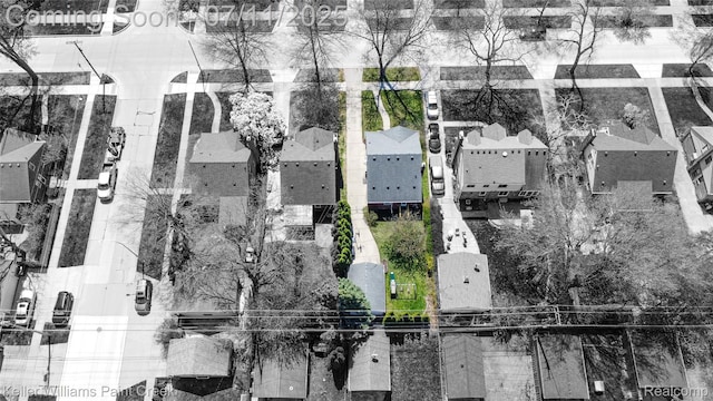 1968 Oxford Rd, Grosse Pointe Woods, MI 48236 - aerial view of residential area featuring property parcel outlined