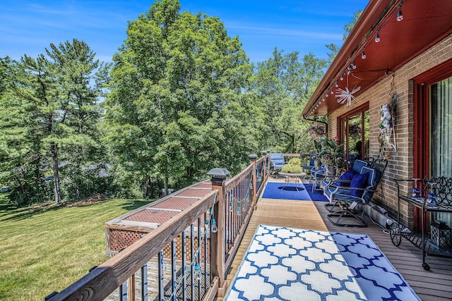 3706 Northview Dr, Kalamazoo, MI 49004 - deck featuring a yard and view of scattered trees