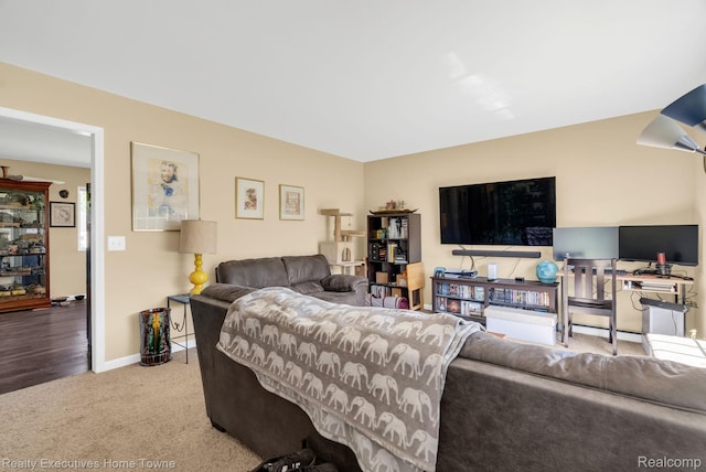 4217 Tristen Ave, Fort Gratiot, MI 48059 - living room with carpet and baseboards