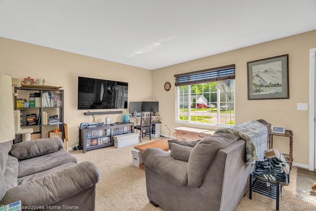 4217 Tristen Ave, Fort Gratiot, MI 48059 - carpeted living room featuring baseboards