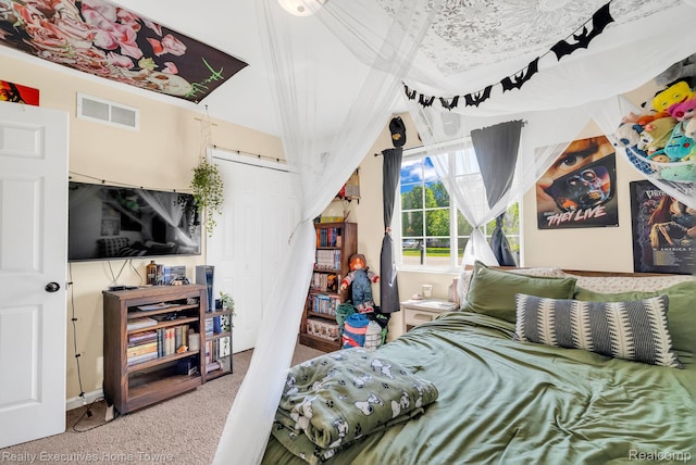 4217 Tristen Ave, Fort Gratiot, MI 48059 - carpeted bedroom featuring lofted ceiling