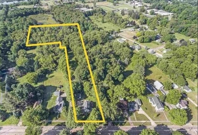 519 Hanover St, Concord, MI 49237 - aerial overview of property's location with property parcel outlined