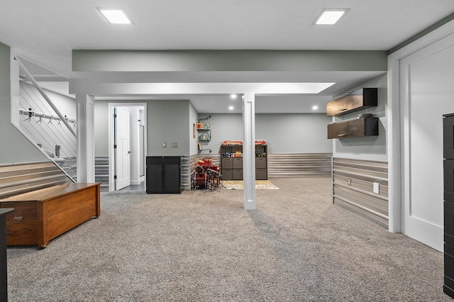 5643 E C Ave, Richland, MI 49083 - finished basement featuring stairway and carpet flooring