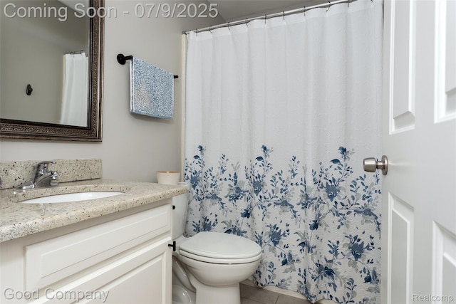 2340 Hamata St, Ferndale, MI 48220 - bathroom featuring vanity, tile patterned floors, and curtained shower