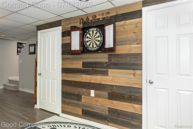 2340 Hamata St, Ferndale, MI 48220 - interior space featuring wooden walls and wood finished floors