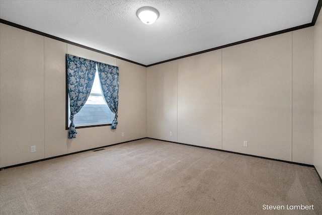 947 Redwood Dr, Hastings, MI 49058 - carpeted spare room featuring crown molding and a textured ceiling