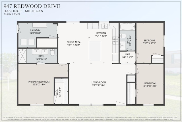 947 Redwood Dr, Hastings, MI 49058 - view of floor plan / room layout