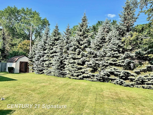 1751 Lathrup Ave, Saginaw, MI 48638 - view of green lawn featuring a storage unit