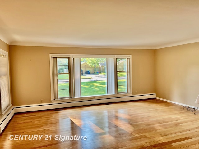 1751 Lathrup Ave, Saginaw, MI 48638 - unfurnished room featuring light wood-type flooring and a baseboard heating unit