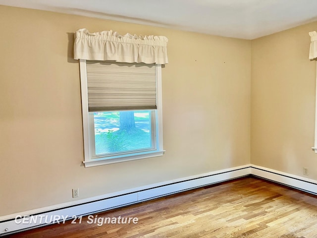 1751 Lathrup Ave, Saginaw, MI 48638 - unfurnished room featuring wood finished floors and baseboard heating
