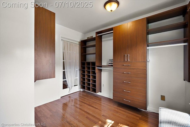 25426 Lindenwood Ln, Southfield, MI 48033 - unfurnished bedroom with dark wood-style floors and a closet