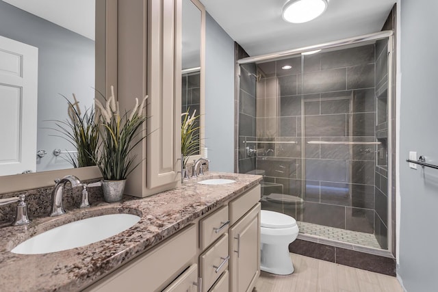 3800 Guest Rd, Jackson, MI 49203 - full bath with double vanity and a stall shower