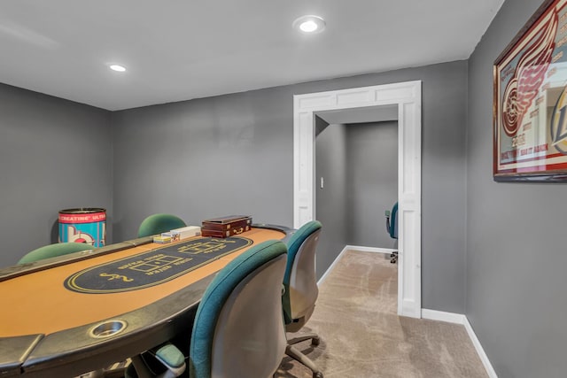 226 Briscoe Pl, Jackson, MI 49203 - carpeted home office with baseboards and recessed lighting